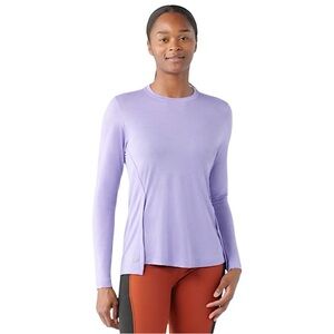 Smartwool Active Long Sleeve Crew Merino Wool T-Shirt Purple - S